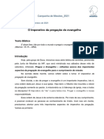 SERMÃO - 1 - O Imperativo Da Pregação Do Evangelho - JM - 2021