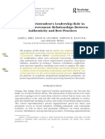 Bird Et Al. - 2013 - The Superintendent's Leadership Role in School Improvement Relationships Between Authenticity and Best Practices-Annotated