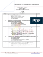 DIMR MCQ 405 Global Strategy Management