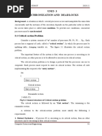 Unit-3 Synchronization and Deadlocks: 3.1 Critical Section Problem