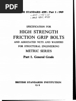 BS 4395-1 Specification For HSFG Bolts