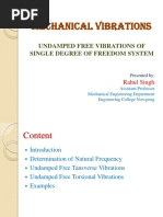 Undamped Free Vibration - Rahul