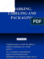 Marking, Labeling and Packaging