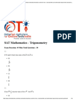 Ntse Sat Mathematics Trigonometry Important Questions