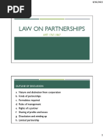 Law On Partnerships: Outline of Discussion