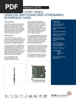 H.264/Avc 16 Port Video (Analog Switching and Streaming) Interface Card