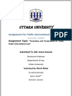 Uttara University: Assignment On: Public International Law Part-2