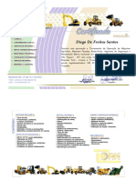 Certificado de Máquinas Pesadas - Diego de Freitas Santos 2021