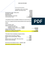 Use The Following Information For The Next Three Questions:: Book Value Per Share