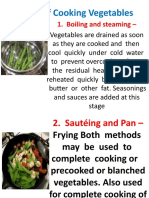 Ways of Cooking Vegetables