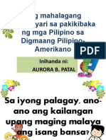 Ang Pangyayari Sa Digmaang Pilipino-Amerikano