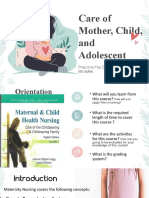 Care of Mother, Child, and Adolescent: Prepared by Donna Belle Sumugat RN Man