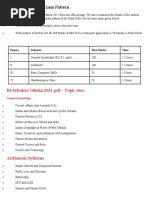 Odisha RI Written Exam Pattern