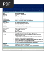 Curriculum Vitae: Om Prakash Mukhiya