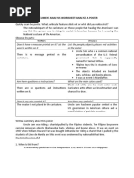 Document Analysis Worksheet: Analyze A Poster