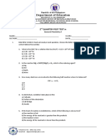 Department of Education: 2 Quarter Post Test in