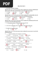 O O O O: Practice Test 3 MULTIPLE CHOICE: (8 Points)