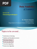 Data Analytics: Clustering Techniques