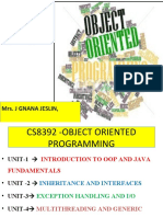 CS8392 OBJECT ORIENTED PROGRAMMING Unit1