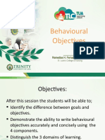 Behavioural Objectives: - Remedios H. Fernando, RN MAN