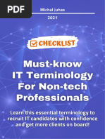 Checklist - IT Terminology For Recruiters and Sales Managers