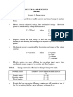 4 - Review Notes - MOTORS & ENGINES