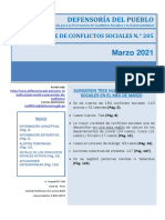 Reporte Mensual de Conflictos Sociales #205 Marzo 2021