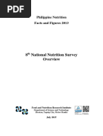 8 National Nutrition Survey: Philippine Nutrition Facts and Figures 2013