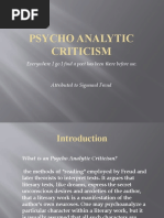 Group 1 - Psychoanalytic Criticism