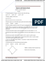 Square and Square Roots: Class VIII. BPS Maths Worksheet