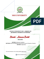 Students' Admission Booklet: Moi University