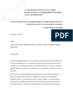 Cómo Explicar La Variabilidad Climática y El Cambio Climático en Términos Sencillos y Comprensibles en Diversos Niveles Intelectuales y de Formación