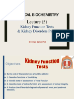 Lecture (5) Kidney Function Tests Part I