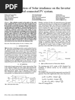 Effect of Variation of Solar Irradiance On The Inverter Output For A Grid Connected PV Systems