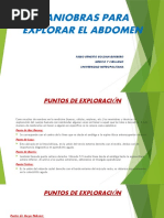 Maniobras para Explorar El Abdomen