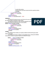 SQL - Clauses