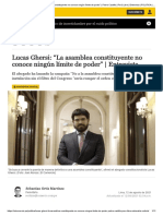 Lucas Ghersi - "La Asamblea Constituyente No Conoce Ningún Límite de Poder" - Pedro Castillo - Perú Libre - Entrevista - POLITICA - EL COMERCIO PERÚ