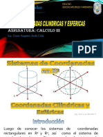 Sem #04 Coordenadas Cilindricas y Esfericas - Funciones Vectoriales