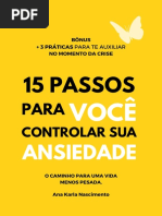 E-Book 15 Passos para Você Controlar Sua Ansiedade.