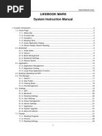 Likebook Mars System Instruction Manual