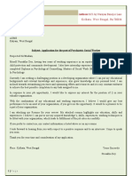 Prosakha Dey: Cover Letter