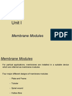 Unit I: Membrane Modules