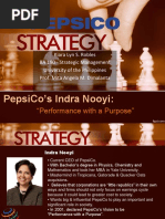 Pepsico'S Indra Nooyi:: "Performance With A Purpose"