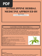 10 Philippine Herbal Medicine Approved by DOH: By: Erica Marie L. Escanda BSN 2-A