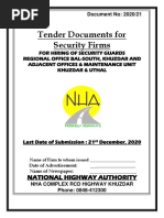 Tender Documents For Security Firms: National Highway Authority