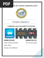 Python Project: Parking Management System