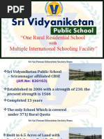 Sri Vidyaniketan: "One Rural Residential School Multiple International Schooling Facility"