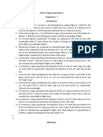 PH101: Engineering Physics Assignment - I Interference