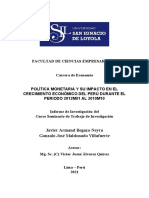 Política Monetaria y Crecimiento Económico