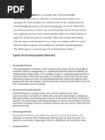 Types of Communication Barriers